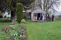 19. Visitors brave the rain